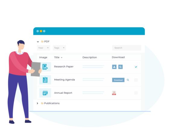 WordPress document library plugin circle